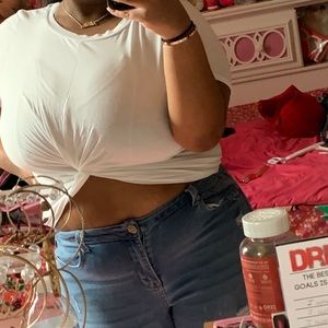 A sheer Fashion Nova white top! Only worn once!
